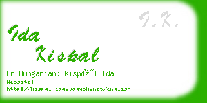 ida kispal business card